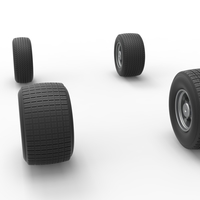 Wheel Set of Southern Wing Modified Stock car Scale 1:25 - Thumbnail 9