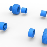 Wheel Set of Southern Wing Modified Stock car Scale 1:25 - Thumbnail 10