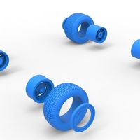 Wheel Set of Southern Wing Modified Stock car Scale 1:25 - Thumbnail 11