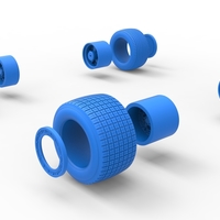 Wheel Set of Southern Wing Modified Stock car Scale 1:25 - Thumbnail 12