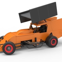 Southern Wing Modified Stock car while turning Scale 1:25 - Thumbnail 1