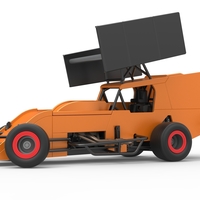 Southern Wing Modified Stock car while turning Scale 1:25 - Thumbnail 2