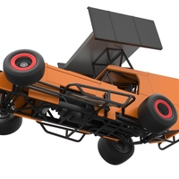 Southern Wing Modified Stock car while turning Scale 1:25 - Thumbnail 3