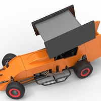 Southern Wing Modified Stock car while turning Scale 1:25 - Thumbnail 4