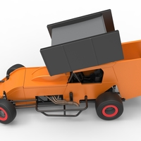 Southern Wing Modified Stock car while turning Scale 1:25 - Thumbnail 9