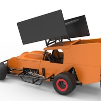 Southern Wing Modified Stock car while turning Scale 1:25 - Thumbnail 11