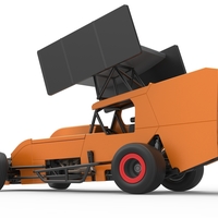 Southern Wing Modified Stock car while turning Scale 1:25 - Thumbnail 12