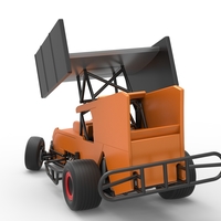 Southern Wing Modified Stock car while turning Scale 1:25 - Thumbnail 13