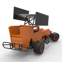 Southern Wing Modified Stock car while turning Scale 1:25 - Thumbnail 17