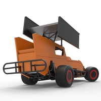 Southern Wing Modified Stock car while turning Scale 1:25 - Thumbnail 18