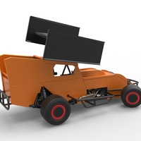 Southern Wing Modified Stock car while turning Scale 1:25 - Thumbnail 19