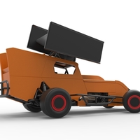 Southern Wing Modified Stock car while turning Scale 1:25 - Thumbnail 20