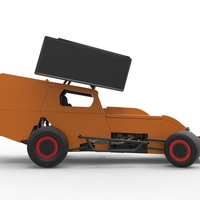 Southern Wing Modified Stock car while turning Scale 1:25 - Thumbnail 21