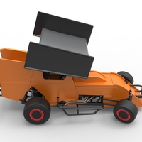 Southern Wing Modified Stock car while turning Scale 1:25 - Thumbnail 22