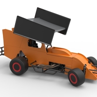 Southern Wing Modified Stock car while turning Scale 1:25 - Thumbnail 23