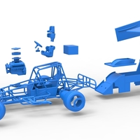 Southern Wing Modified Stock car while turning Scale 1:25 - Thumbnail 24