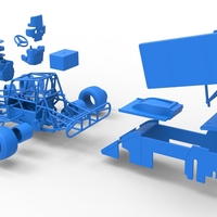 Southern Wing Modified Stock car while turning Scale 1:25 - Thumbnail 25