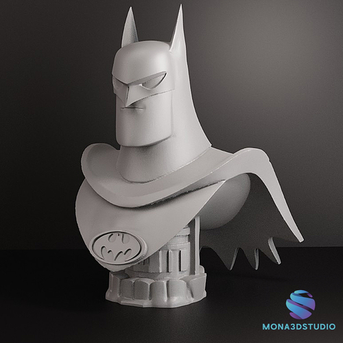 Batman Cartoon Bust – STL + Pre-support