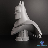 Batman Cartoon Bust – STL + Pre-support - Thumbnail 2