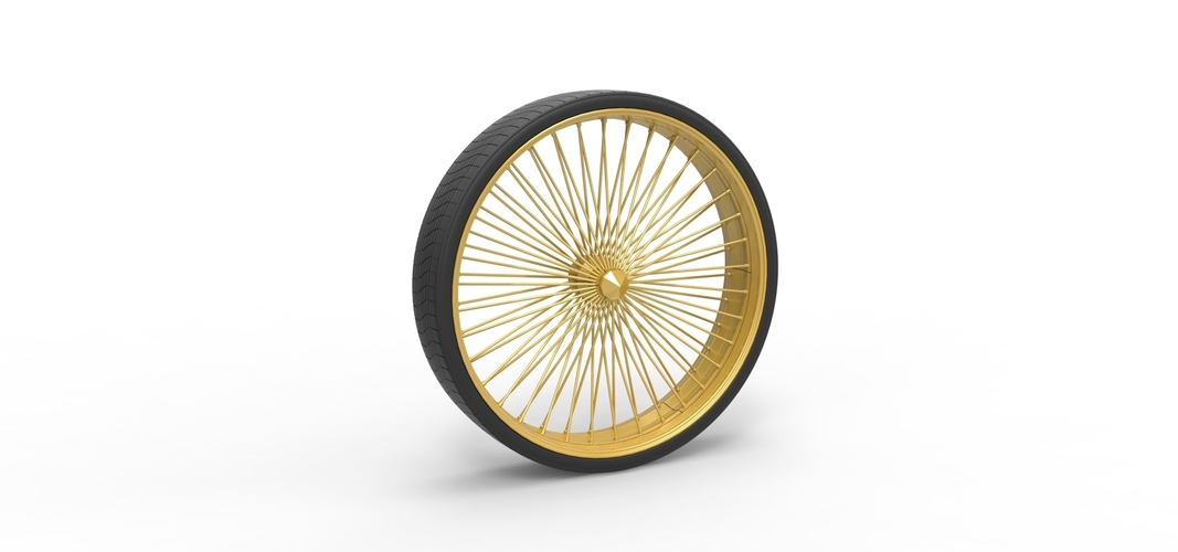 50 inch Wire wheel of Donk car Scale 1:25