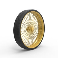 50 inch Wire wheel of Donk car Scale 1:25 - Thumbnail 2