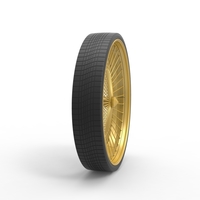 50 inch Wire wheel of Donk car Scale 1:25 - Thumbnail 3