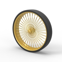 50 inch Wire wheel of Donk car Scale 1:25 - Thumbnail 7