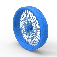 50 inch Wire wheel of Donk car Scale 1:25 - Thumbnail 15