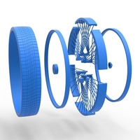 50 inch Wire wheel of Donk car Scale 1:25 - Thumbnail 20