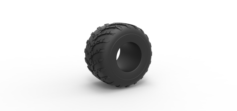 Monster Jam tire 34 Scale 1:25