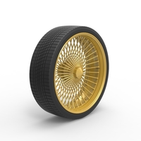 30 inch Wire wheel of Donk car Scale 1:25 - Thumbnail 2