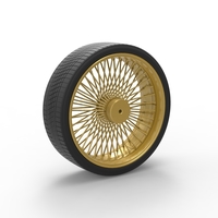 30 inch Wire wheel of Donk car Scale 1:25 - Thumbnail 8