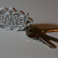 Small BANG! Comic Keychain Hanger 3D Printing 58836