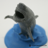 Flying White Shark Figurine (Low Poly) - Thumbnail 2
