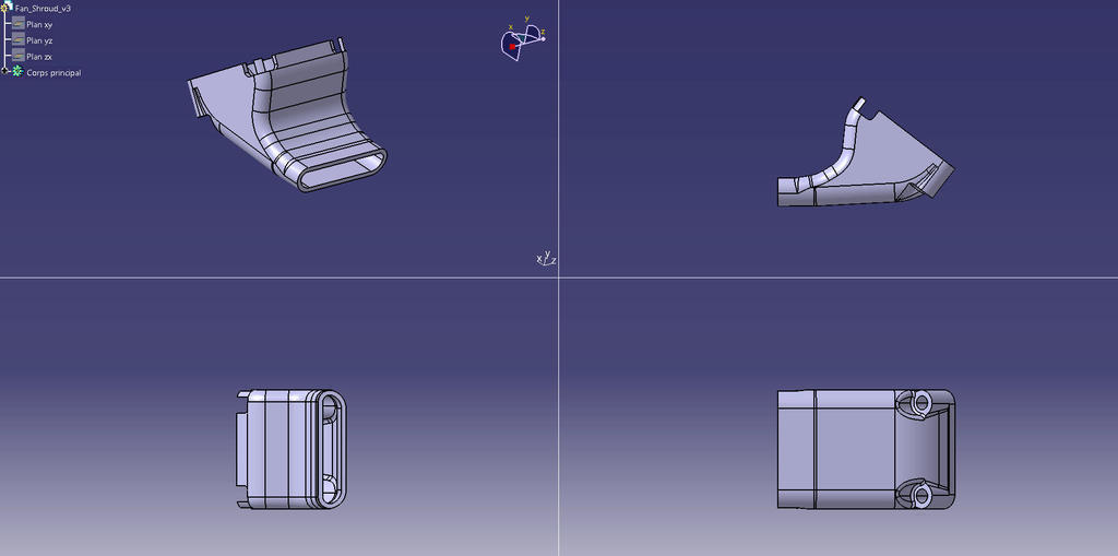 の。 3D Printed Fan shroud v3 for BI2.5 by Romeo_Ml | Pinshape