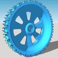 RC snow and sand tire for 1:10 scale cars. - Thumbnail 1