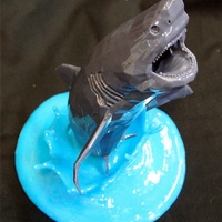 Flying White Shark Figurine (Low Poly) - Thumbnail 3