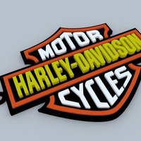 Small Harley Davidson - Motor Cycle  3D Printing 58957