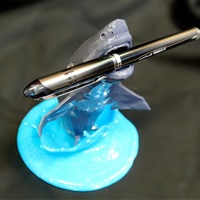 Flying White Shark Figurine (Low Poly) - Thumbnail 8