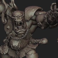 WarHammer Character Grimgor IronHide - Head only - Thumbnail 3