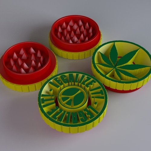 Updated! Herb Grinder - New release 3D Print 58987