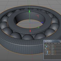 Small Ball Bearing - Cinema 4D parametric model  3D Printing 58993