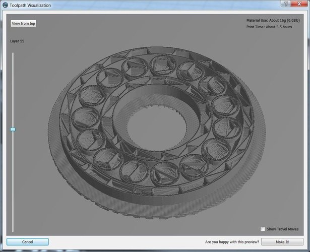 Ball Bearing - Cinema 4D parametric model  3D Print 58994