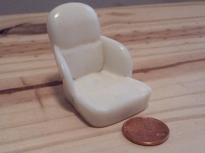 1950's Sports Car Bucket Seat (Stirling) 3D Print 59212