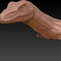 Small Velociraptor Head 3D Printing 59317
