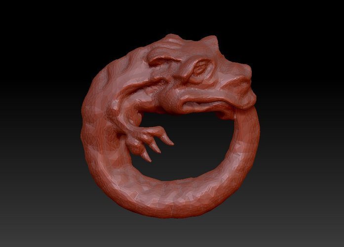 The Ouroboros , is the alchemical symbol of eternal recurrence. 3D Print 59415