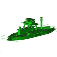 Small Hvalpsund Train Ferry H0 3D Printing 59423