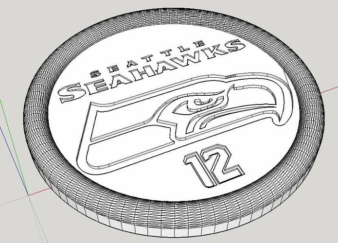 Seahawks Coaster 3D Print 59457