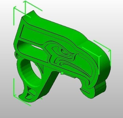 Seahawks Bottle Opener 3D Print 59458