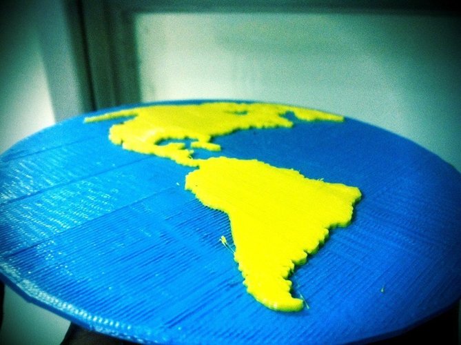 North & South America 3D Print 59490